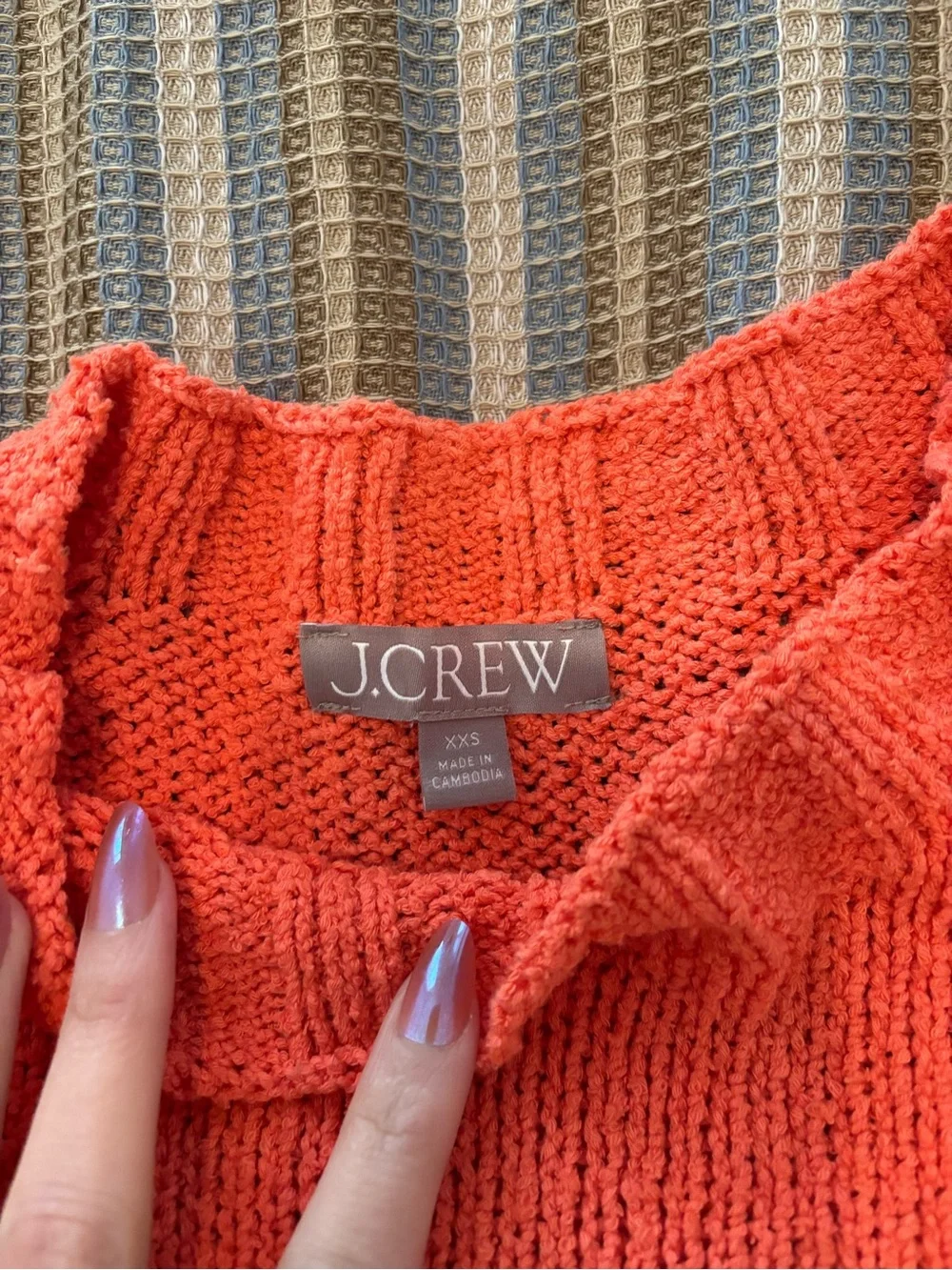 J. Crew Coral Crewneck Knit Sweater